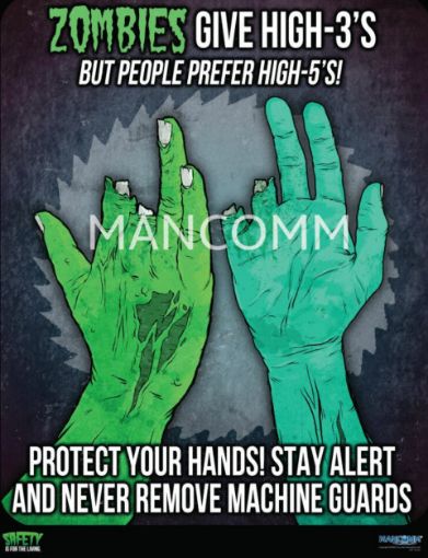 Picture of ZOMBIES - Protect Your Hands Safety Poster