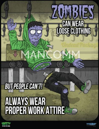 Picture of ZOMBIES - Proper Work Attire Safety Poster