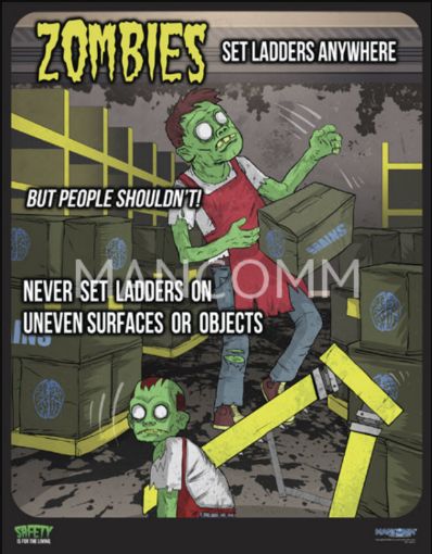 Picture of ZOMBIES - Ladders Safety Poster