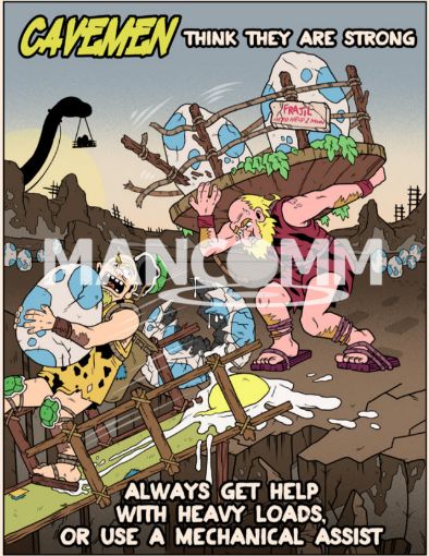Picture of CAVEMEN - Worksite Help Safety Poster