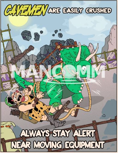 Picture of CAVEMEN - Moving/Stay Alert Safety Poster
